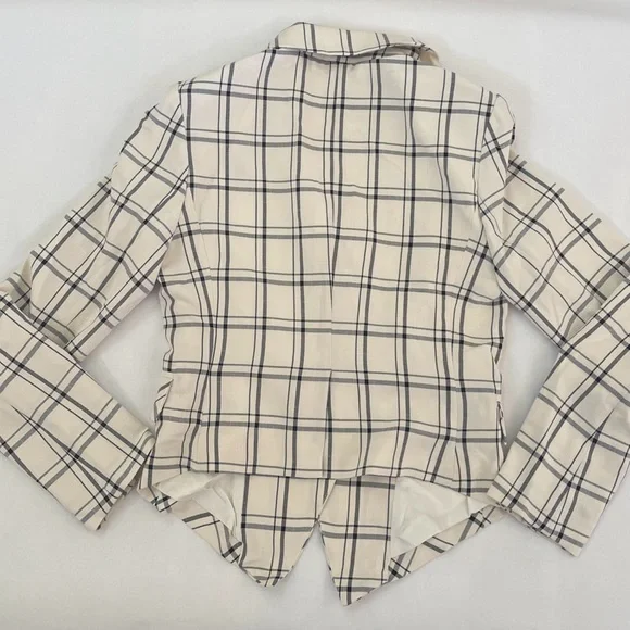 Choosy Double-Breasted Plaid Blazer size 2 - Picture 4 of 9
